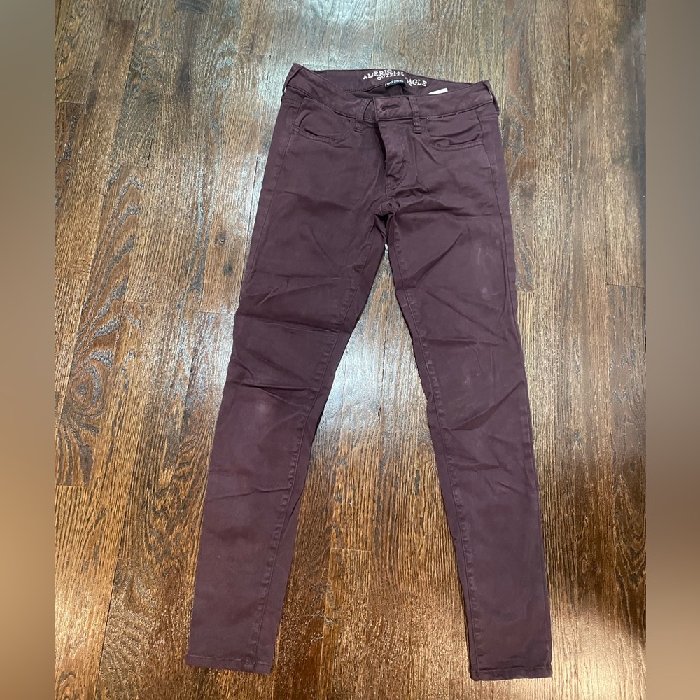 American Eagle super stretch deep purple jeans. Size 4.